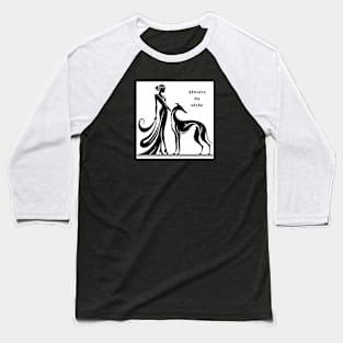 Greyhound Glago Alays In Style Art Deco Baseball T-Shirt